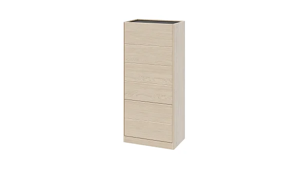 Комод RIVI GIGI узкий (6 ящиков) (молочный дуб) 60x38x132