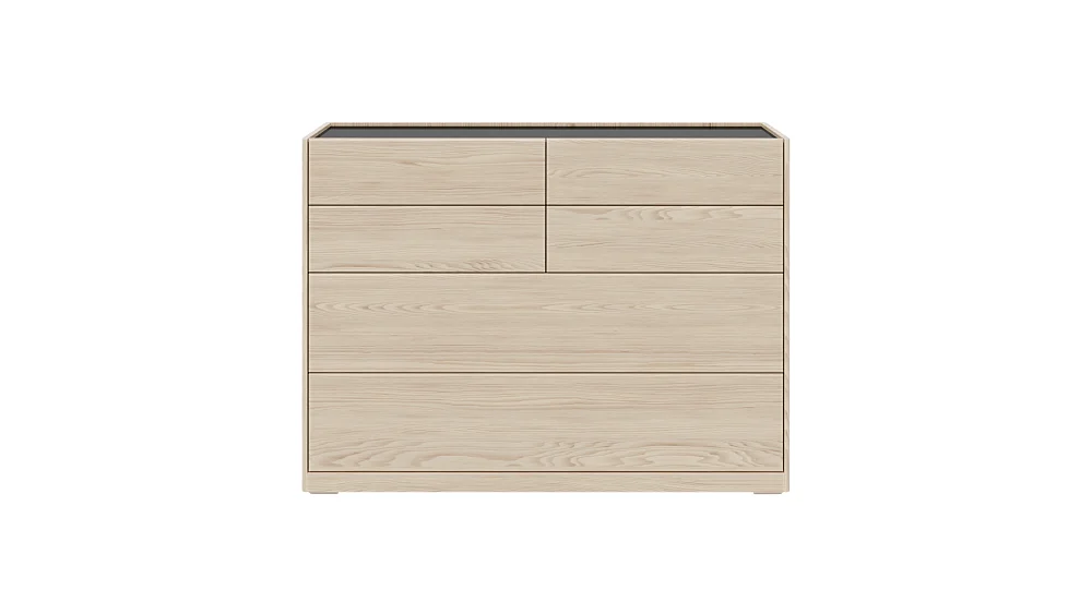 Комод RIVI GIGI широкий (6 ящ.) (молочный дуб) 126x51.5x92