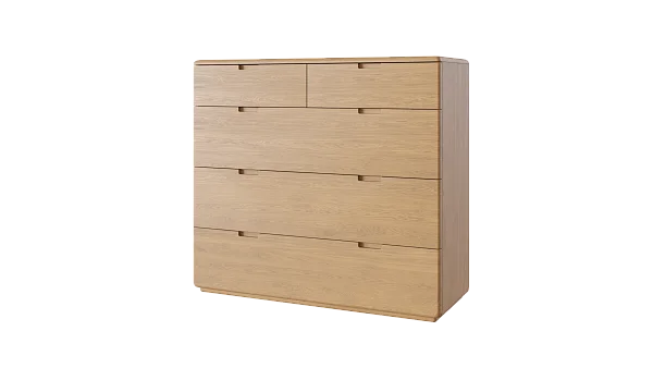 Комод RIVI Tommy 5 ящиков (дуб/натуральный) 127x50x115