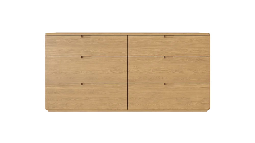 Комод RIVI Tommy 6 ящиков (дуб/натуральный) 183x50x88