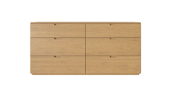 Комод RIVI Tommy 6 ящиков (дуб/натуральный) 183x50x88
