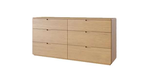Комод RIVI Tommy 6 ящиков (дуб/натуральный) 183x50x88