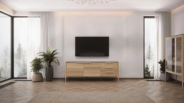 Комод-сервант RIVI Harvey (серый графит) 212,2x56x78,5