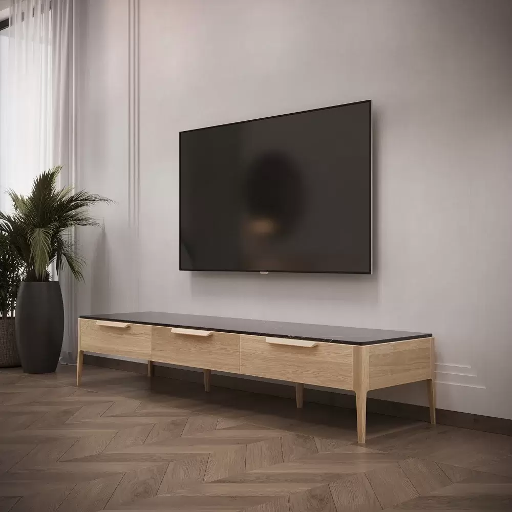 Тумба под ТВ RIVI Harvey (серый графит) 212,2x56x41,1