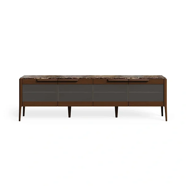 Тумба под ТВ RIVI Harvey со стеклом (карамель) 212,2x45x61,5