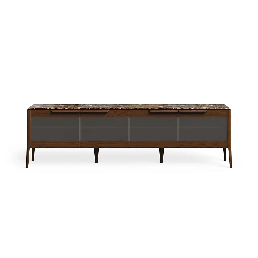 Тумба под ТВ RIVI Harvey со стеклом (карамель) 212,2x45x61,5