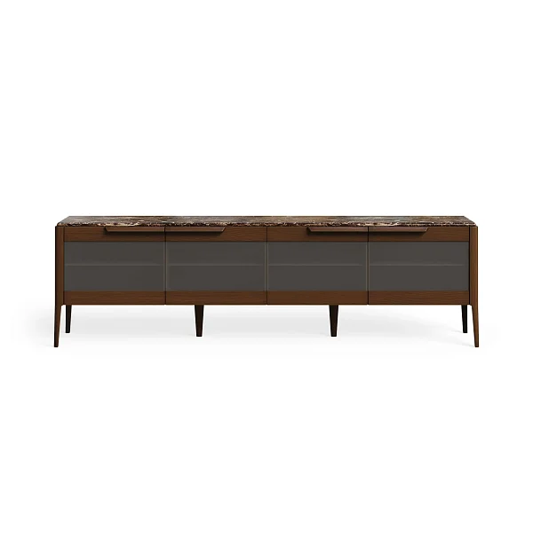 Тумба под ТВ RIVI Harvey со стеклом (карамель) 212,2x45x61,5