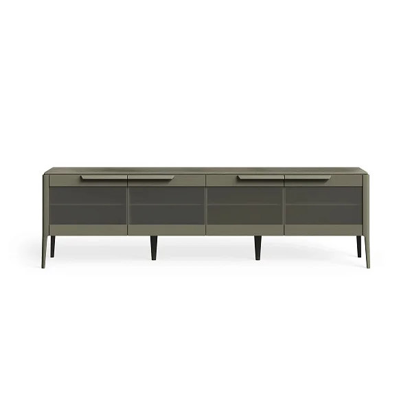 Тумба под ТВ RIVI Harvey со стеклом (серый графит) 212,2x45x61,5