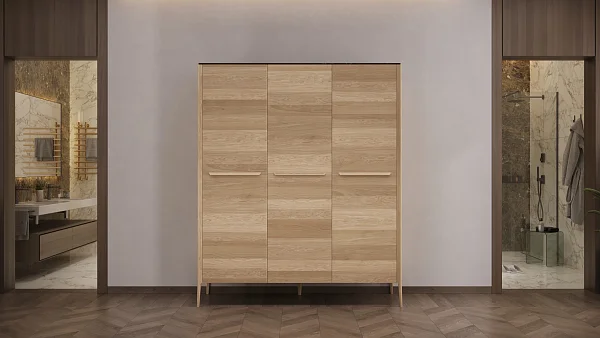 Шкаф RIVI Harvey 3х дверный (левый) (серый графит) 179,2x61x211,5