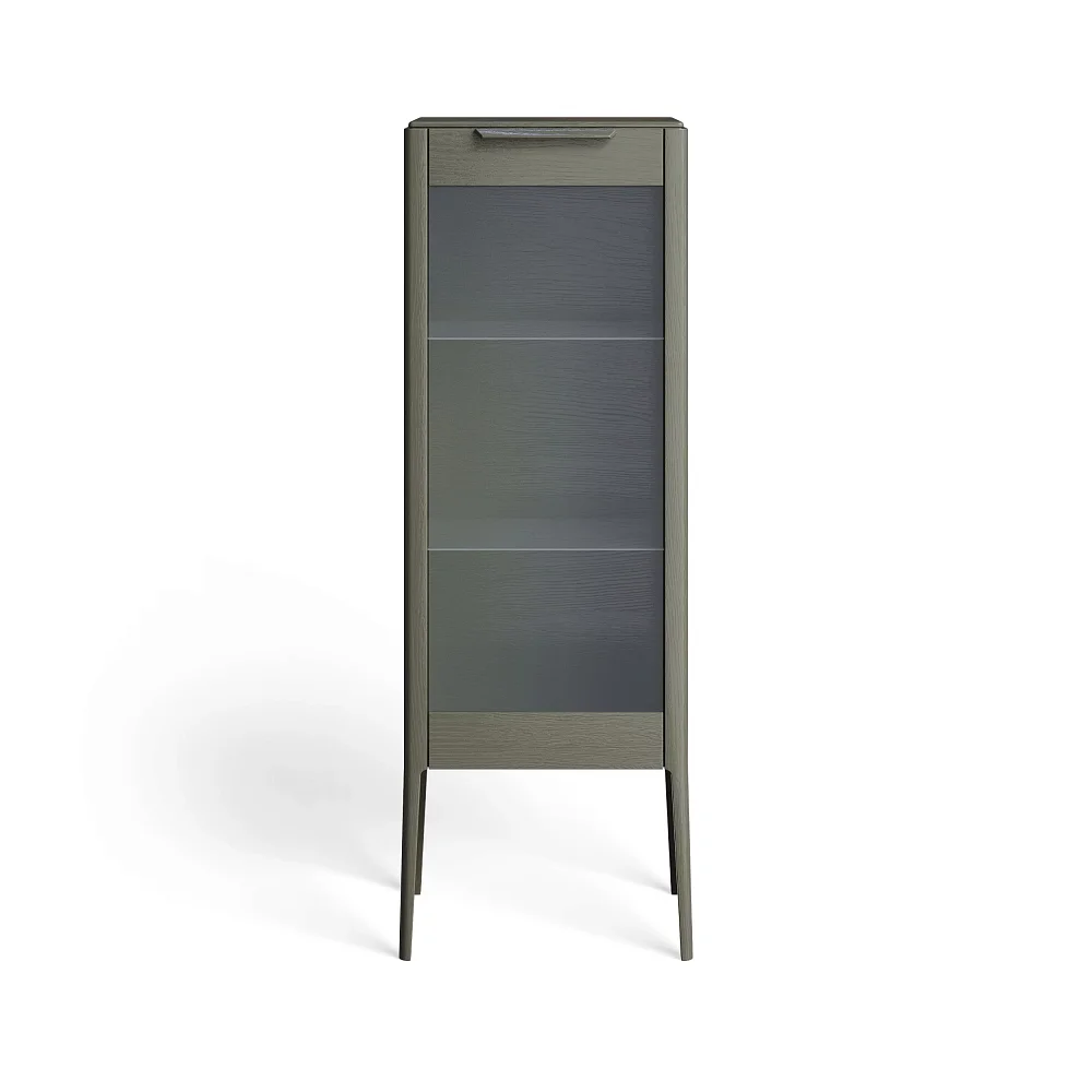 Витрина RIVI Harvey 1-но ств. (серый графит) 68x46,5x176,5