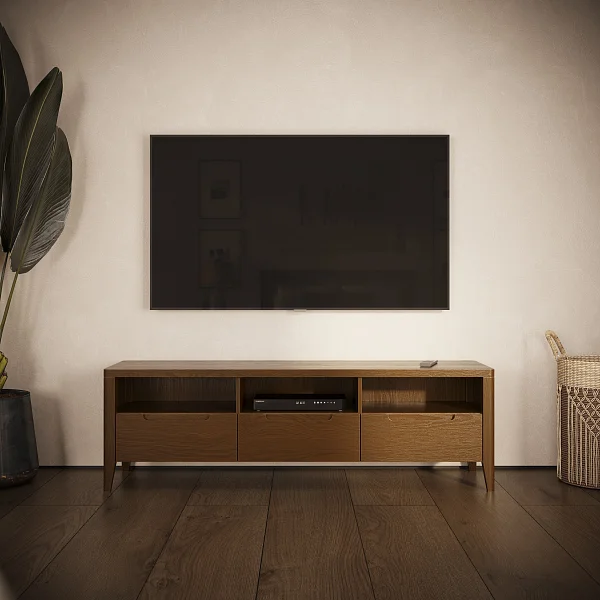 Тумба под ТВ RIVI Ruby (ясень/орех светлый) 145x45x55