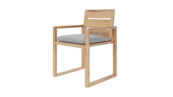Обеденный стул с подлокотниками RIVI Linda (ясень/натуральный) 58x60x84