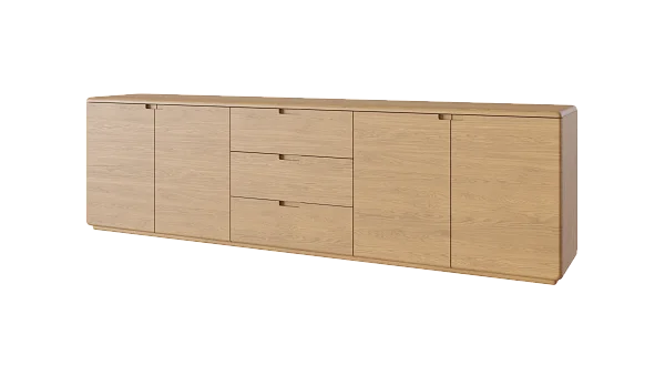 Буфет сервант RIVI Tommy с ящиками и дверцами (дуб/натуральный) 244x45x88