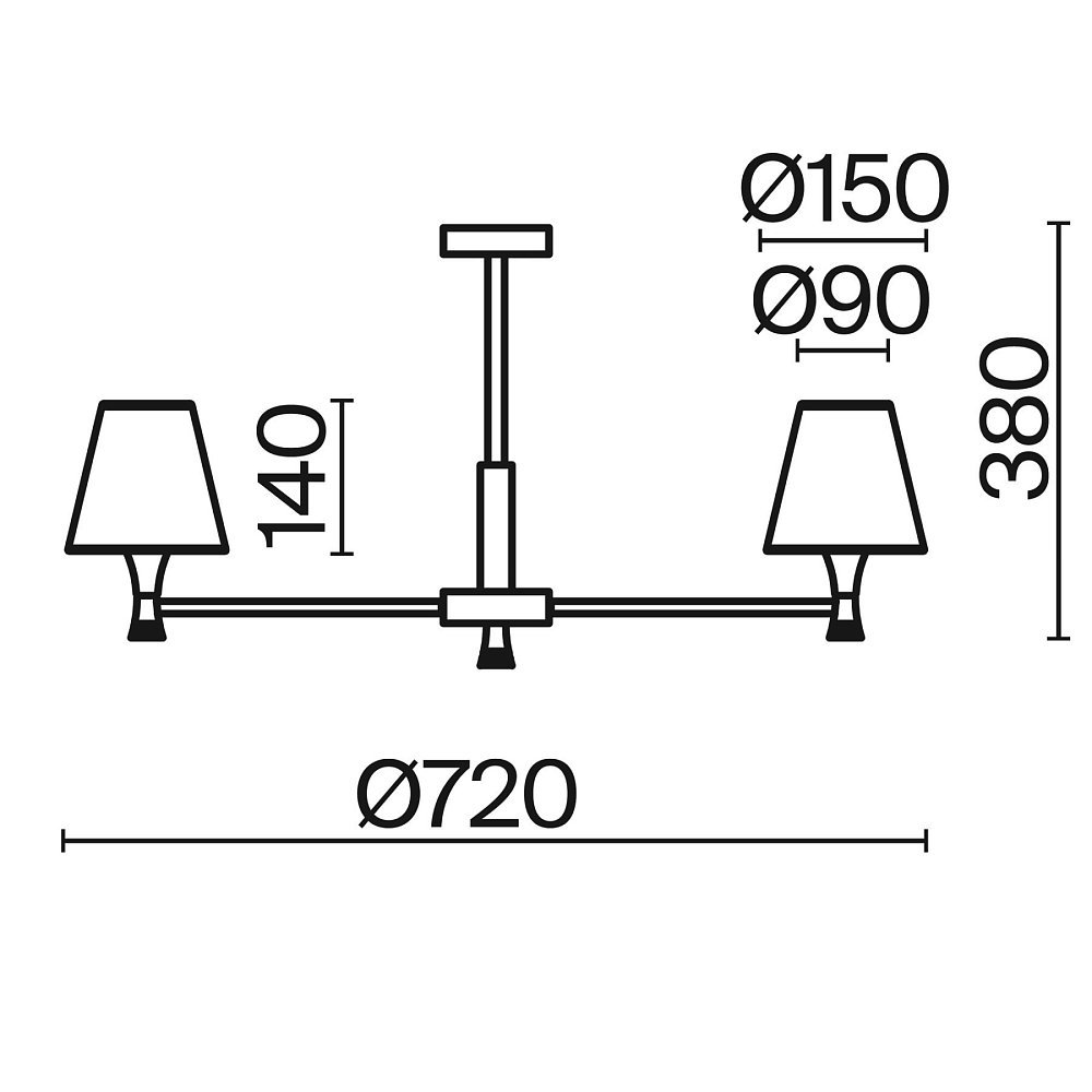 Люстра Perfetto FR5098PL-05BBS