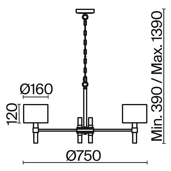 Подвесной светильник Lino FR5186PL-06BS