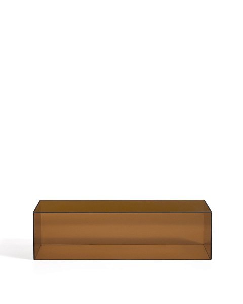Журнальный столик Orlia из коричневого закаленного стекла, 110 x 50 см