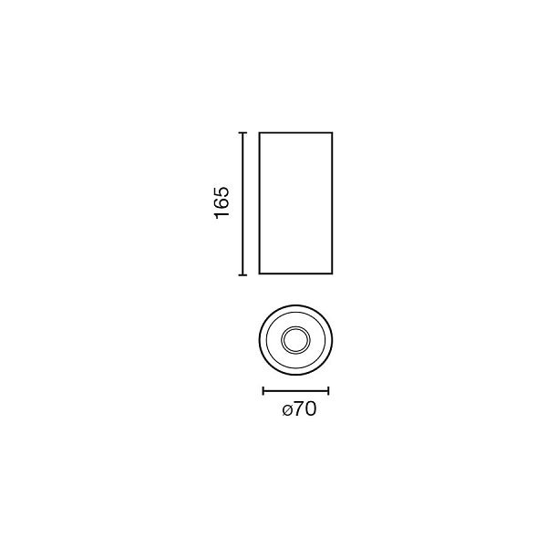 Fost CEILING Потолочный светильник белого цвета Ø70 28Вт 23° 3000K CRI97
