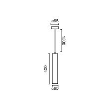 FOST Подвесной светильник Ш80 28W черный 18° 3000K CRI90 TRIAC