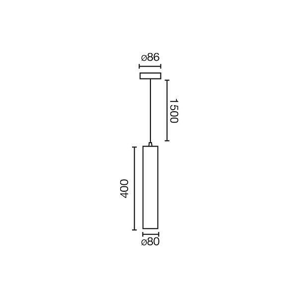 Подвесной светильник FOST PENDANT Ш80 28W черный 38° 4000K CRI97