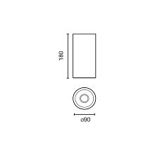 FOST CEILING Белый поверхностный светильник Ø90 42W 23° 3000K CRI97 DALI