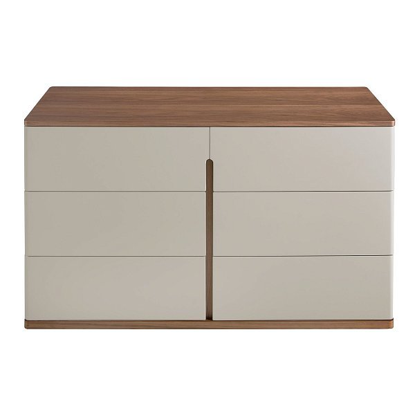 Комод 7168/MC2320DR из серого лака и орехового дерева