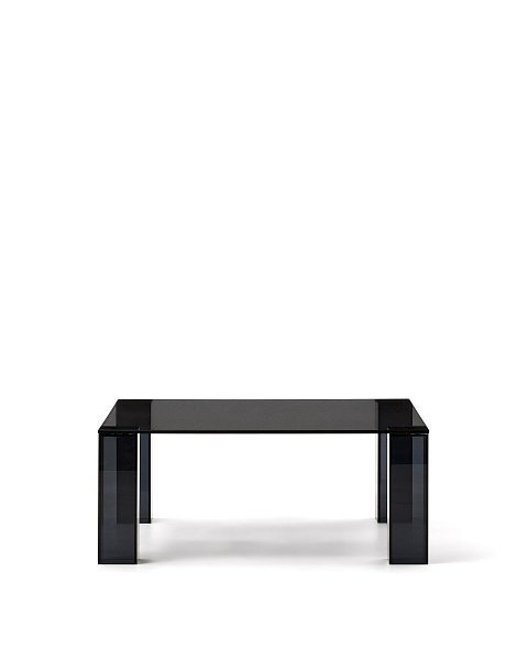 Журнальный столик Adularia из стекла темно-серого цвета 85 x 85