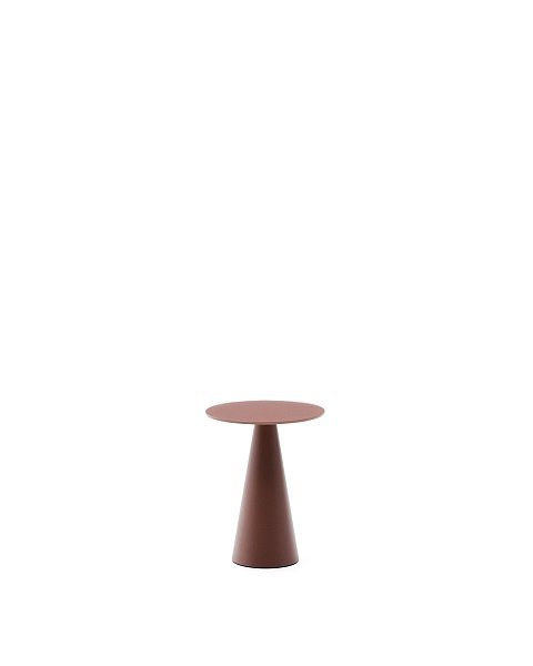 Журнальный столик Wilshire из стекла и стали терракотовый Ø30cm
