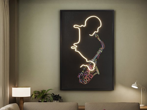 Saxofon Светодиодная картина LED 80X120