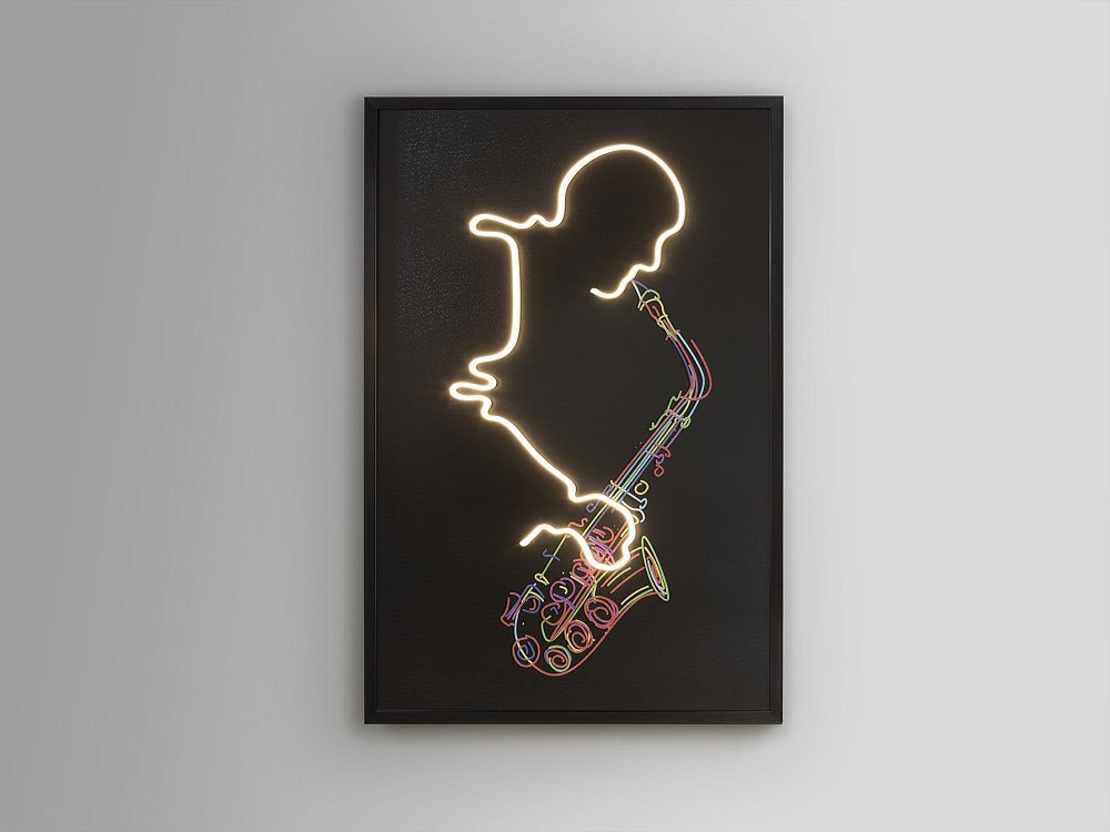 Saxofon Светодиодная картина LED 80X120