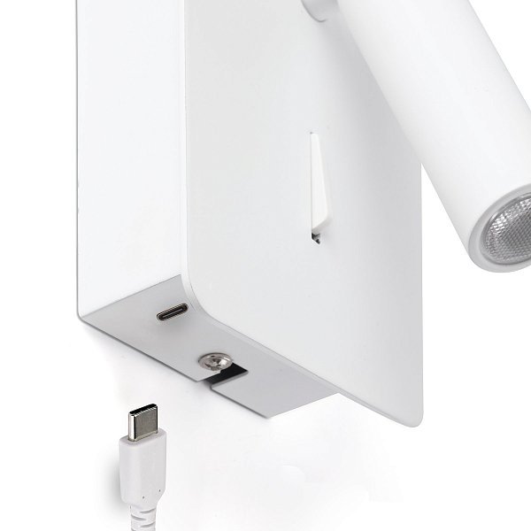 SUAU USB C Белый настенный светильник для чтения LED 3W