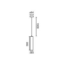 Подвесной светильник Fost Ш64 15W черный 35° 3000K CRI90 TRIAC
