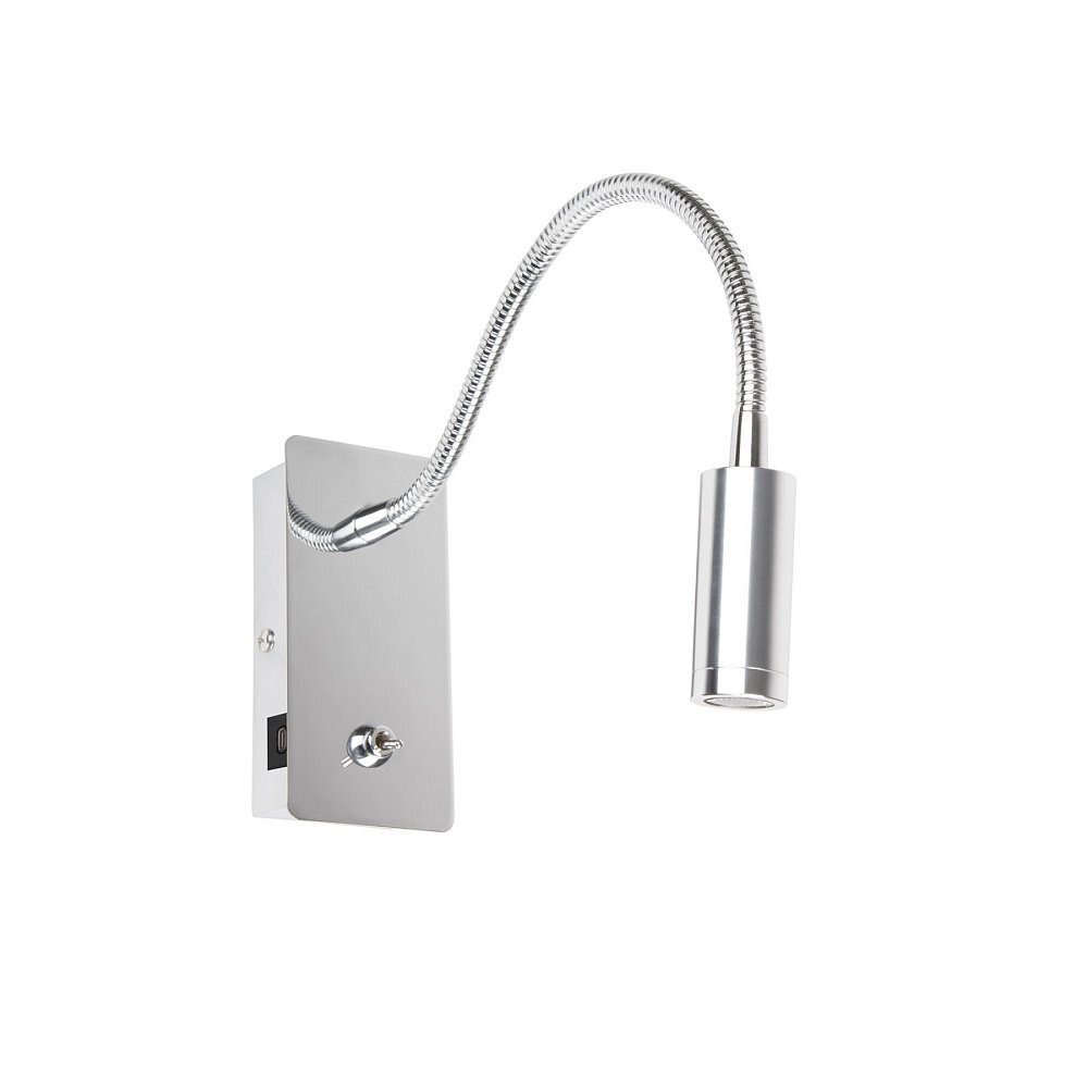 JULIET USB C Chrome настенная лампа с ридером LED 3W 3000K