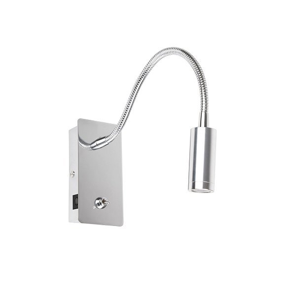 JULIET USB C Chrome настенная лампа с ридером LED 3W 3000K