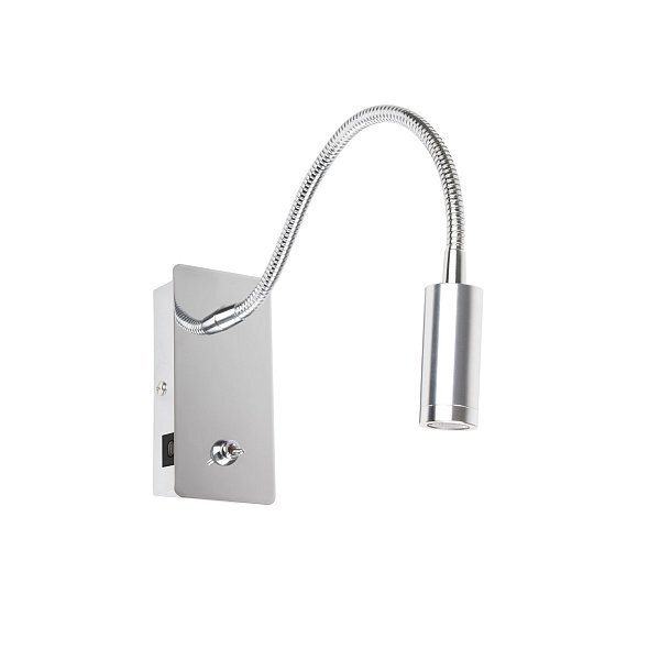 JULIET USB C Chrome настенная лампа с ридером LED 3W 3000K