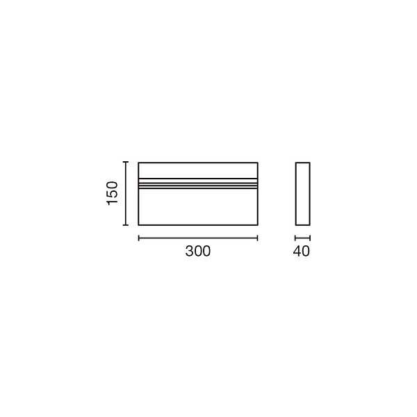 Настенный светильник BLIT 300mm белый 33W 2700K CRI90 DALI