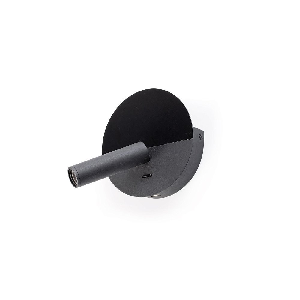 DUAS Бра с ридером черный USB C LED 3W 2700K