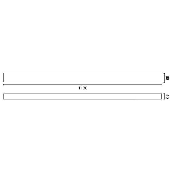 Настенный светильник VIA EVO 1130 51W 3000K черный DALI