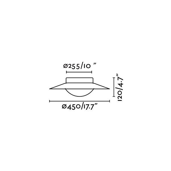 Плафон Side 20W никель