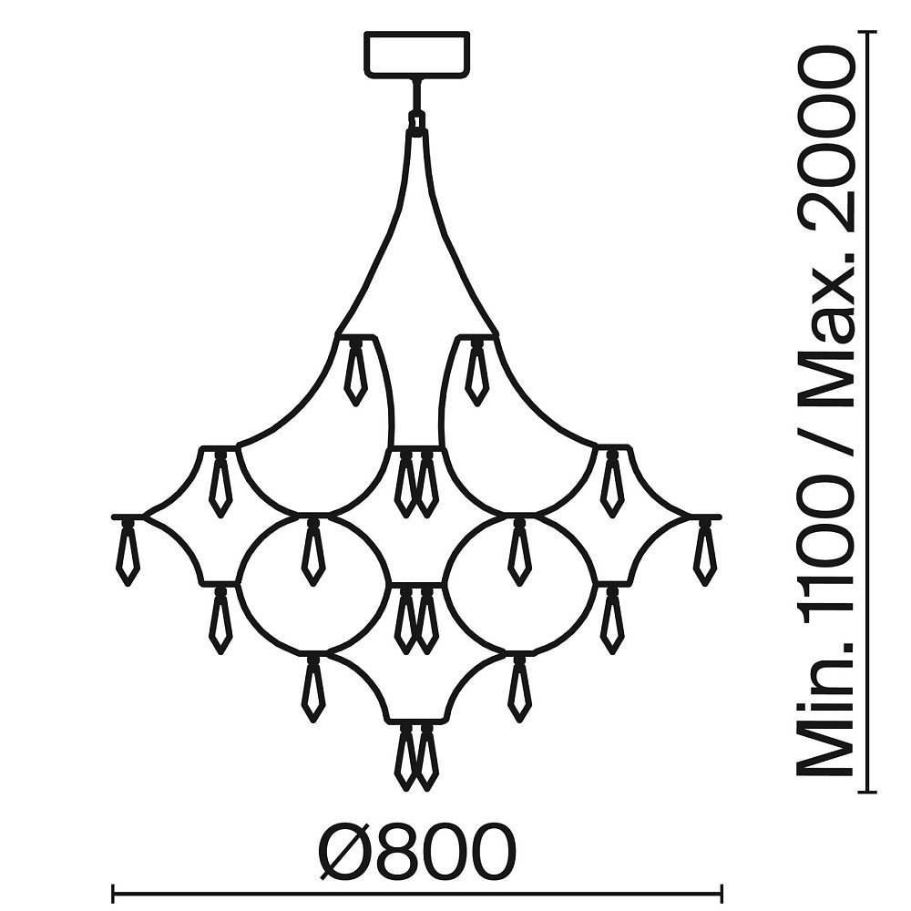 Подвесной светильник Amela FR6138PL-L44CH