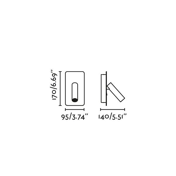 SUAU USB C Черный настенный светильник для чтения USB C LED 3W
