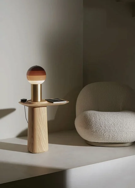 Настольный светильник Dipping Light M шоколадный-матовая латунь