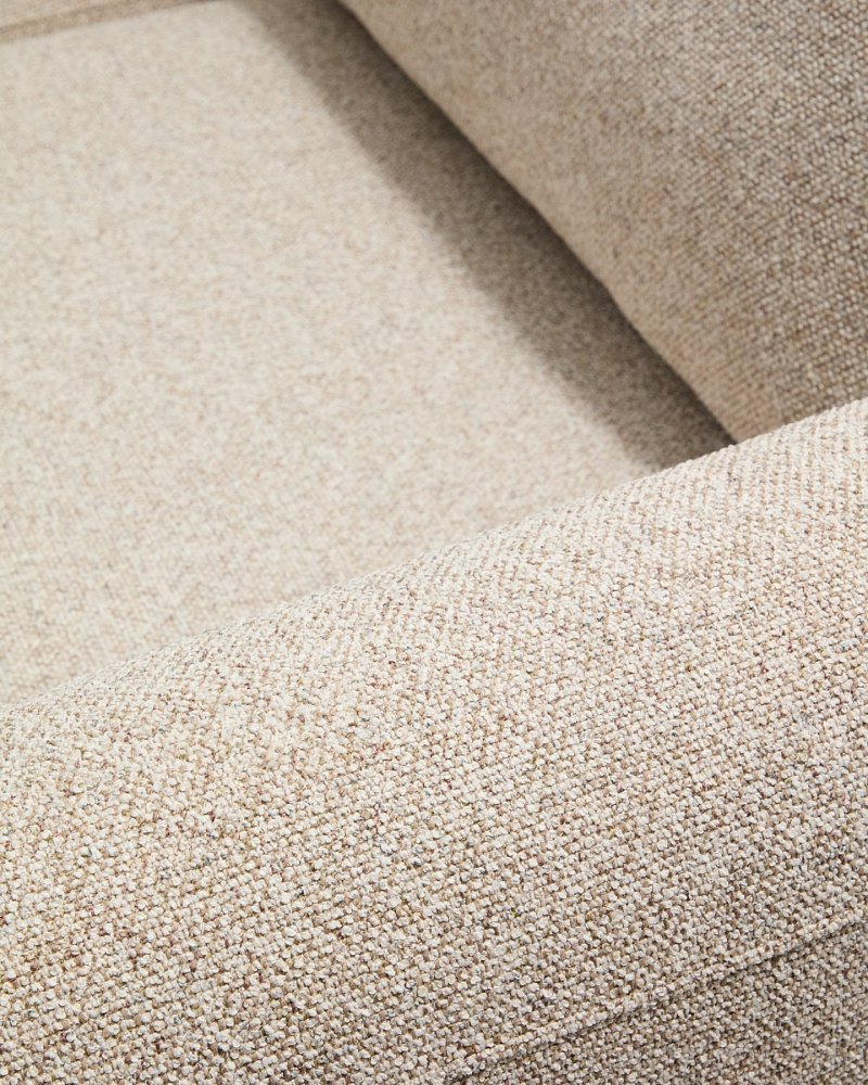 Угловой 5-местный диван Vera с левым торцевым модулем, бежевый, 245x330 см