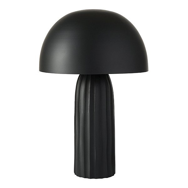 Лампа настольная texture sleek, D24х37 см, черная