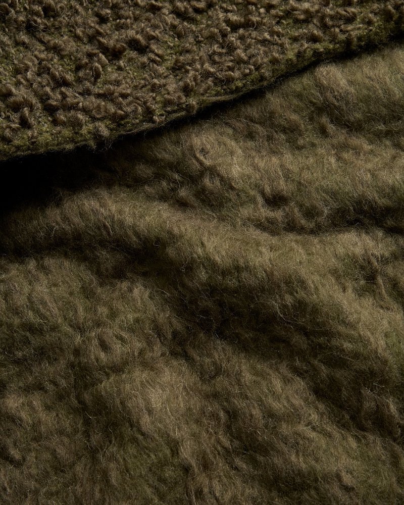 Плед Nemora зеленый из смесовой шерсти, 130 x 170 см