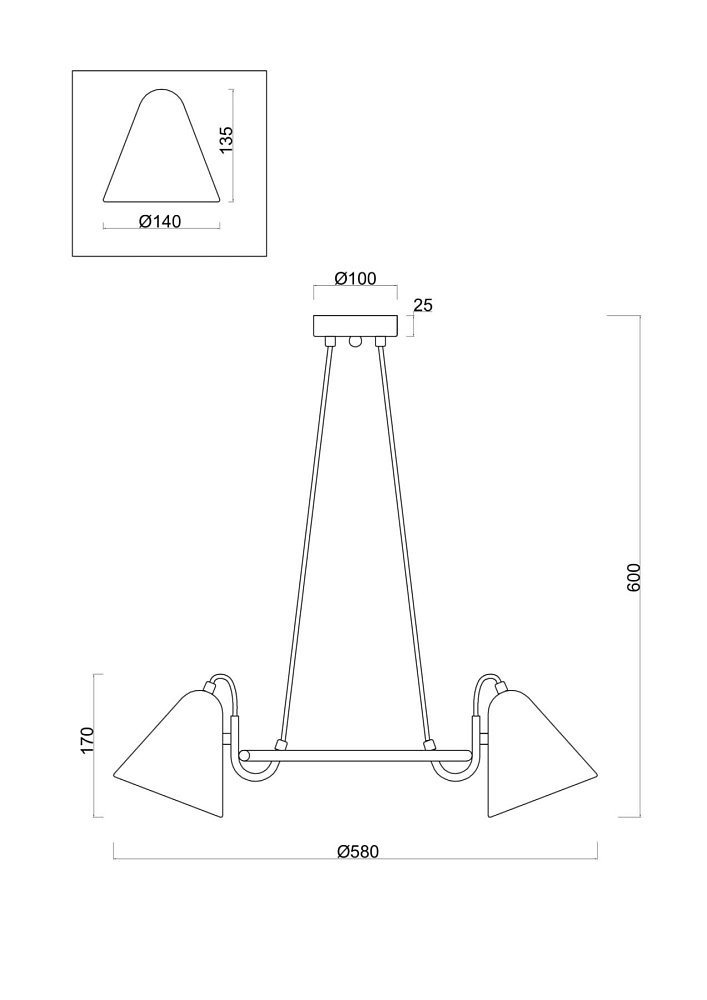 Подвесной светильник Falke Market FR8001PL-03WG