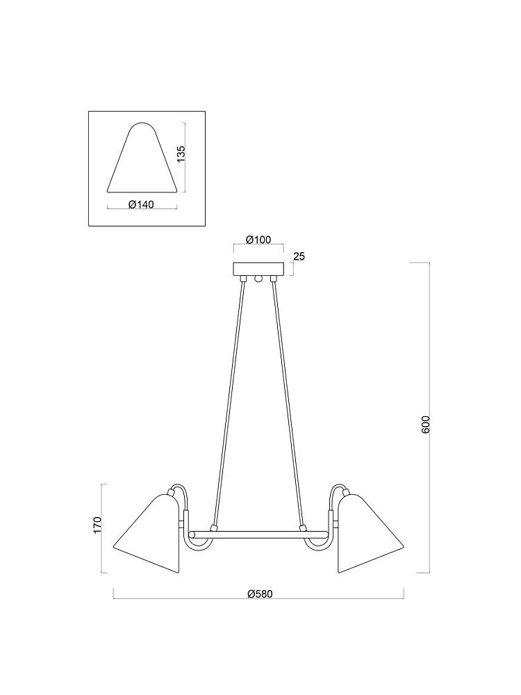 Подвесной светильник Falke Market FR8001PL-03WG