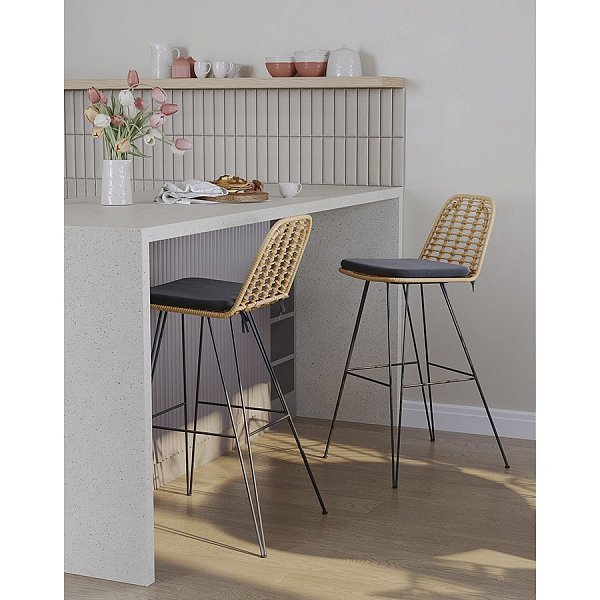 Стул барный vetle flat, ротанг