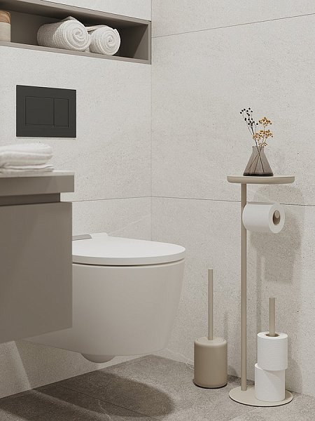Ершик для унитаза Слим, светло-серый