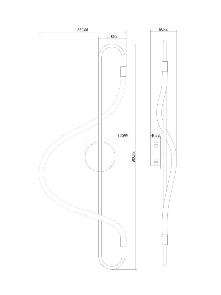 Настенный светильник (бра) Fancy FR6059WL-L28BS