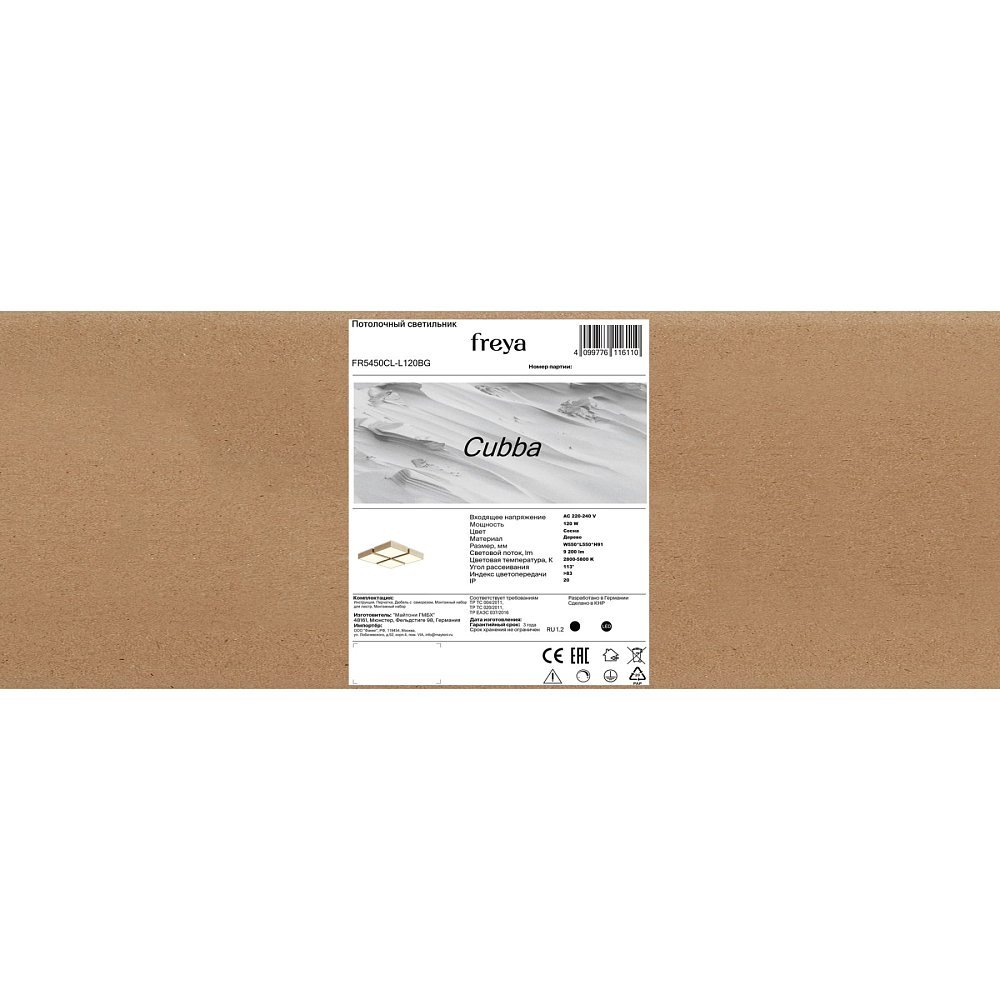 Потолочный светильник Кубба / Cubba FR5450CL-L120BG